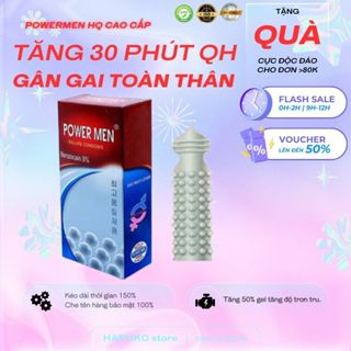 Bao cao su tránh xts PowerMen gân gai kéo dài thời gian quan hệ-Bcs Power Men Ngọc Trai Hộp 12 Cái
