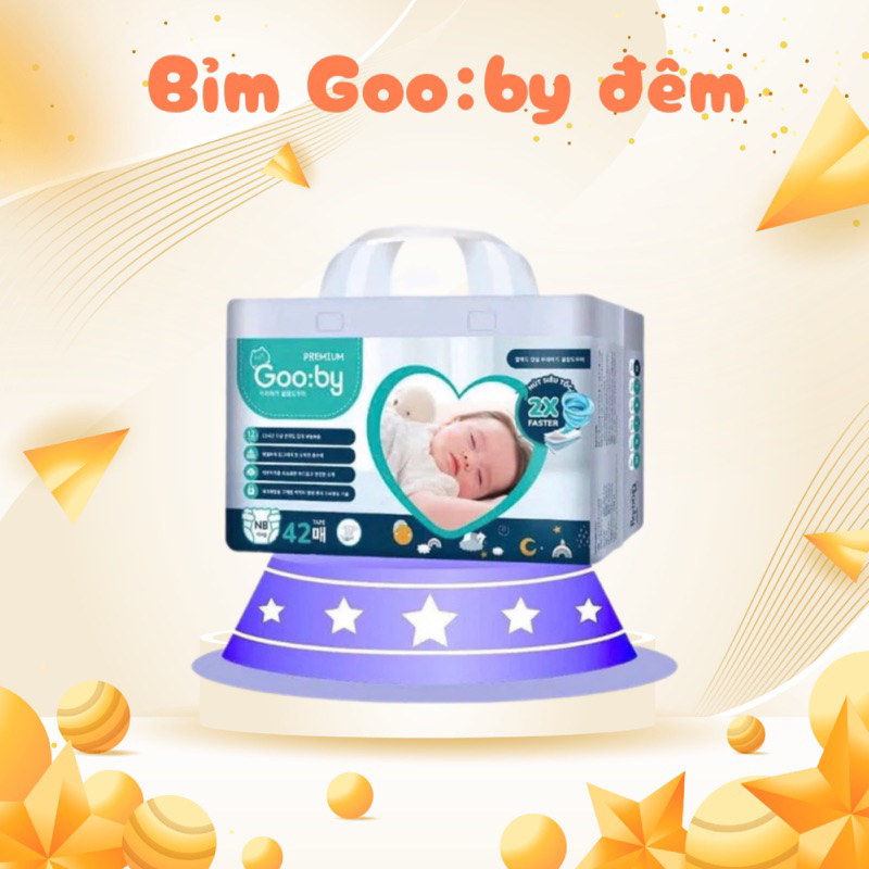 (Không quà) Tã bỉm gooby đêm bông hữu cơ oganic