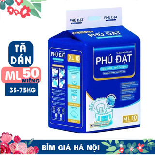 (Sỉ 50 miếng) Tã dán Phú Đạt ML10 XL10 siêu thấm chống tràn Ánh Dương #phú đạt #merzy #combo #tã già #bỉm già phú đạt