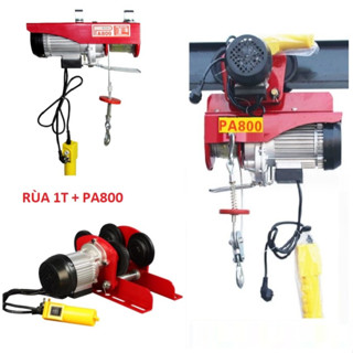 Máy Tời Điện PA800 + Rùa 1T Dùng Điện 220v Nâng Hạ Vật Liệu