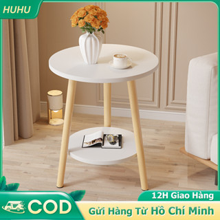 HUHU bàn cafe nhỏ  mặt bàn tròn êm ái  sofa mặt gỗ hoặc chân gỗ cao cấp