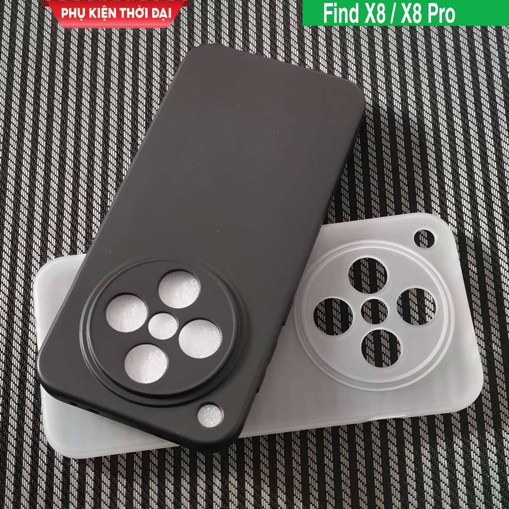 Ốp lưng Find X8 / X8 Pro / X8s / X8 Ultra / X7 Ultra dẻo tpu siêu mỏng bảo vệ camera cao cấp