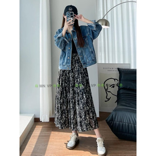  CHÂN VÁY NỮ XOÈ DÁNG DÀI HOA NHÍ DÁNG BABYDOLL MN97-Hàng Quảng Châu 
