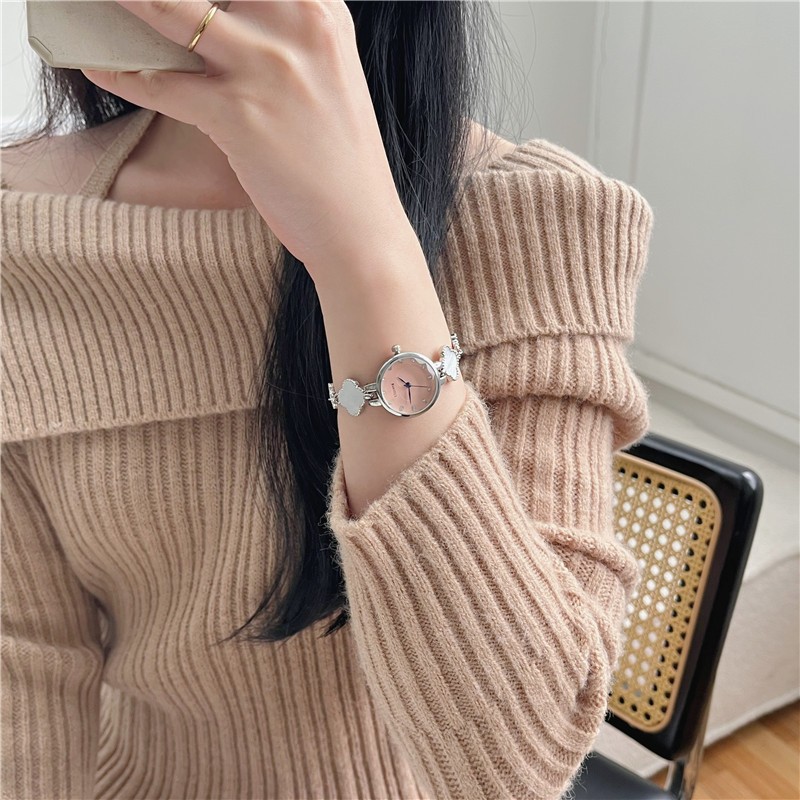 [🔥 Hàng Sẵn] Đồng hồ mặt ngoc dây rút bốn lá dành cho nữ, đồng hồ thời trang đeo tay nhỏ tinh tế ponnie | BigBuy360 - bigbuy360.vn