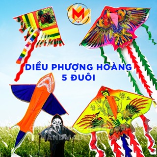 Diều Phượng Hoàng Lửa 5 Đuôi Rồng 3 Đầu KHÔNG DÂY MILCA Cá Mập Đại Điêu Trò chơi vận động ngoài trời