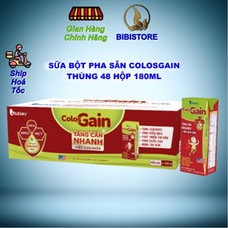 (Tặng Quà Từ 2 Thùng) Sữa Bột Pha Sẵn Colos Gain _Thùng 48 Hộp 180ml (BIBISTORE)