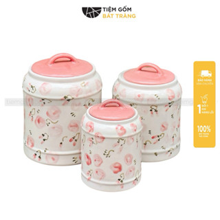  Hũ Muối Dưa Cà Sứ Bát Tràng Vại Muối Dưa Đựng Gạo Đựng Muối Đường Hũ Sứ Đựng Đồ Khô 3 Size Decor Bếp 
