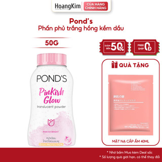 Phấn Phủ Pond's Pinkish Glow Kiềm Dầu, Che Khuyết Điểm, Cho Làn Da Trắng Hồng Mịn Màng 50G