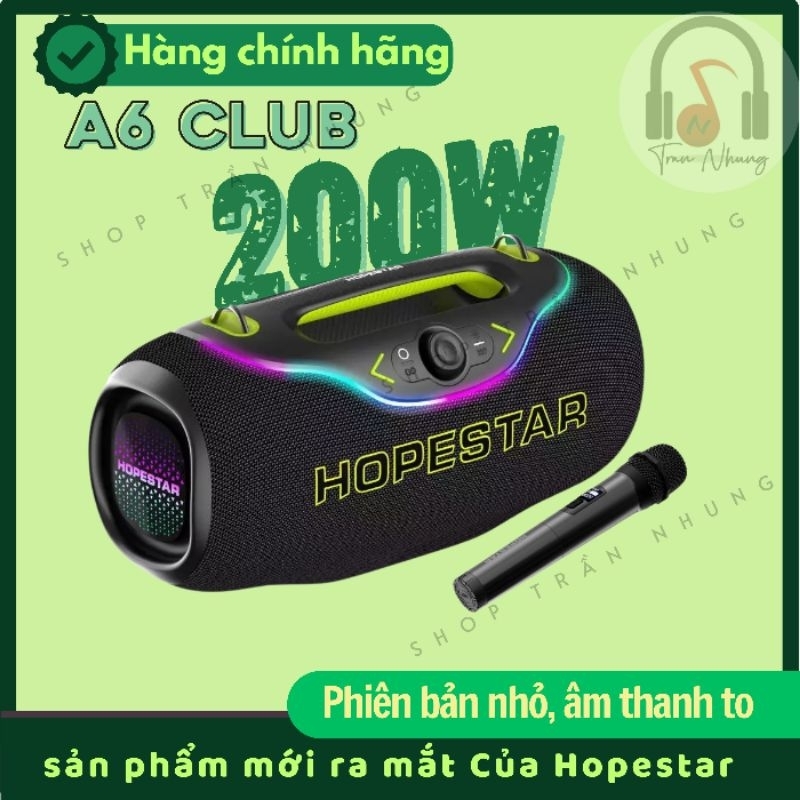 LOA BLUETOOTH HOPESTAR A6 CLUB - CÔNG SUẤT LỚN 200W