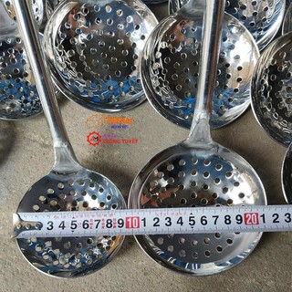 Muôi pha đậu hũ, thìa pha đậu hũ  (đường kính muôi 12cm, dài 80cm) inox 304