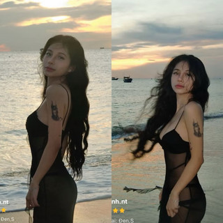 Váy đầm lưới tua rua đi biển sexy co giãn thoải mái V04