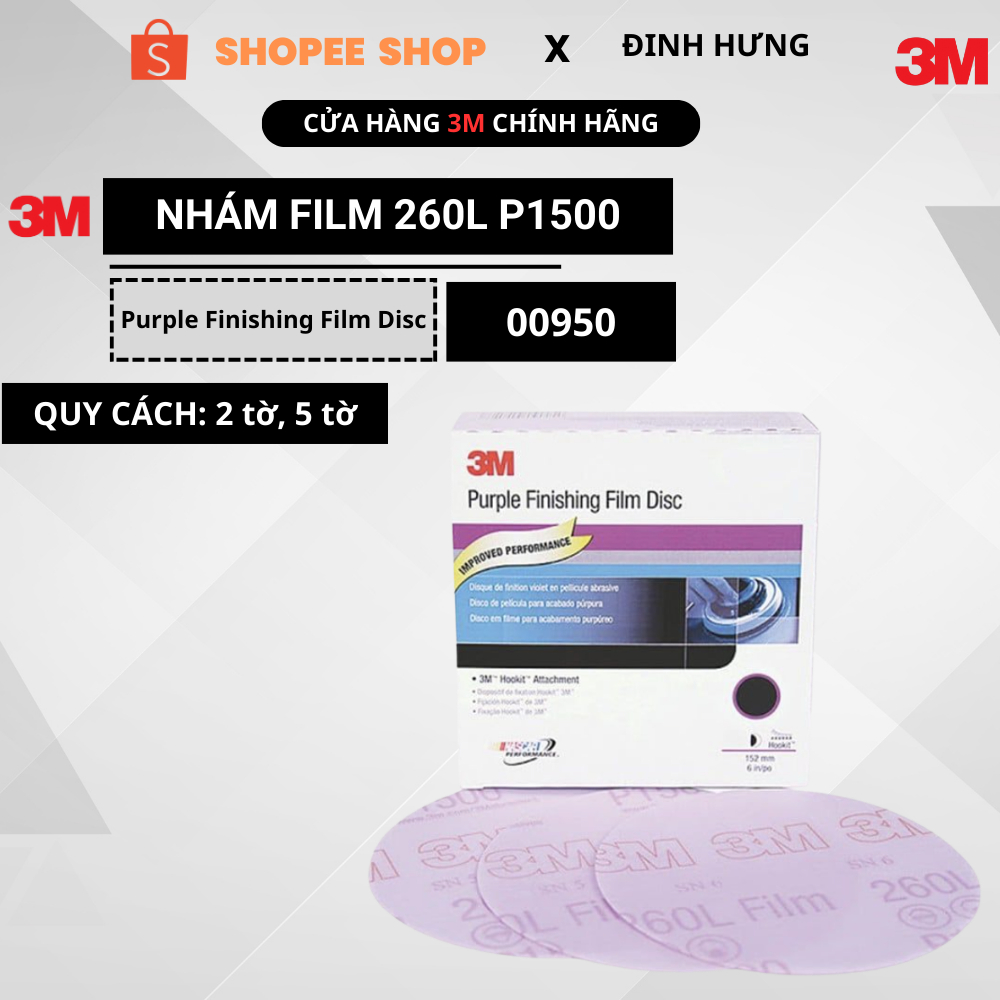 Nhám Film 3M 260L-P1500-DH 3M AUTOCARE.