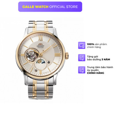 Đồng Hồ Cơ Nam Orient Mechanical Classic Sun And Moon RA-AS0007S30B kính sapphire chống xước dây thép đeo tay chính hãng