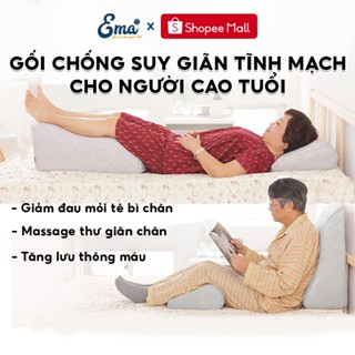 Gối gác chân giãn tĩnh mạch lượn sóng EMA cho người cao tuổi - Kê cao chân giúp giảm tê buốt, phù nề