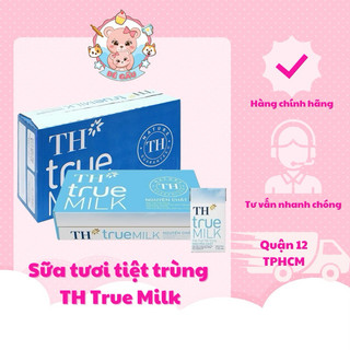  Sữa tươi tiệt trùng TH True Milk không đường  ít đường  HILO 110ml  180ml 