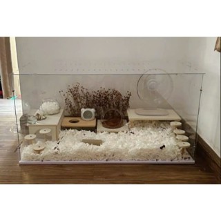  Chuồng Hộp Mica Trong Suốt Đế Fomex Nuôi Chuột Hamster Bò Sát Thú Cưng Cỡ Lớn 