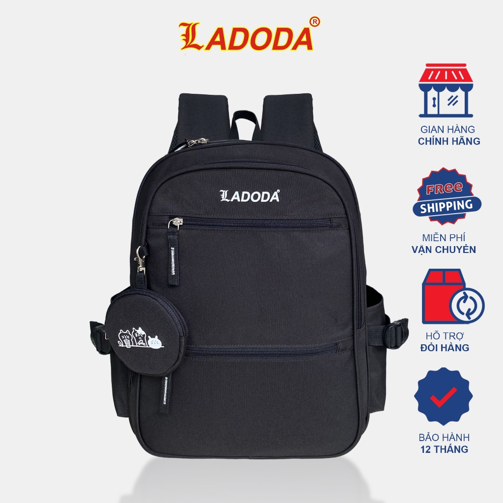 Balo tiểu học lớp 3-5 nam nữ LADODA BL149 siêu nhẹ trượt nước