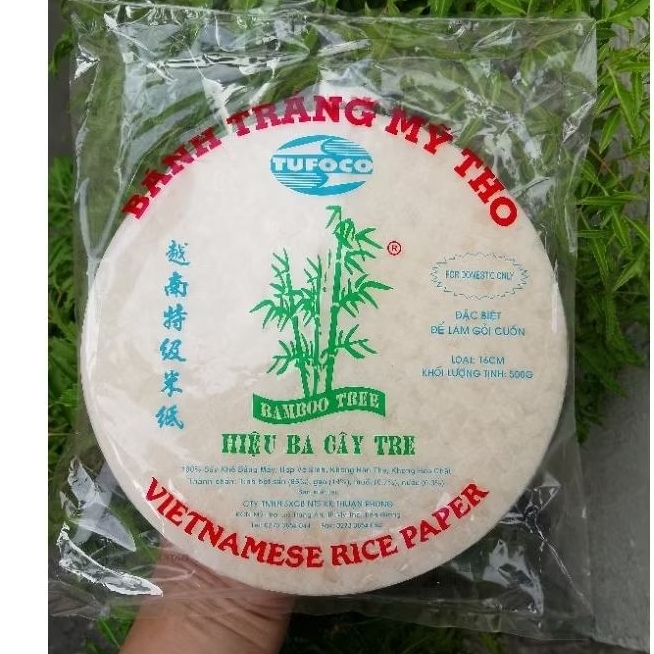Bánh Tráng Ba Cây Tre 16 cm 500 gr dày, dai cuốn gỏi cuốn