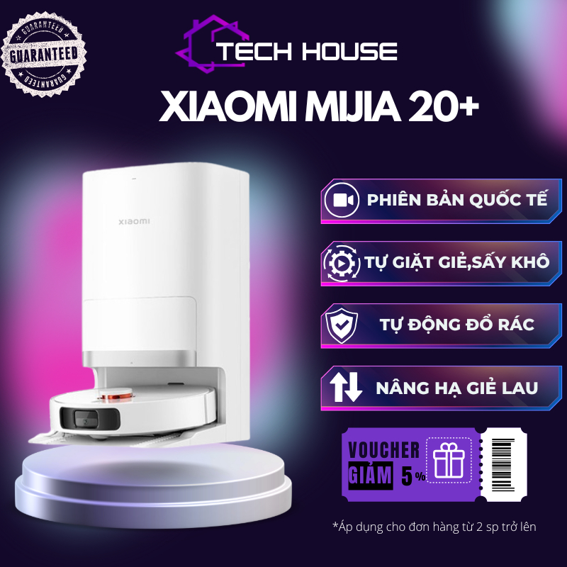 Robot Hút Bụi Lau Nhà Xiaomi X20+/S20 Pro/MIJIA 1S Tự Đổ Rác Tự Giặt & Sấy Khăn
