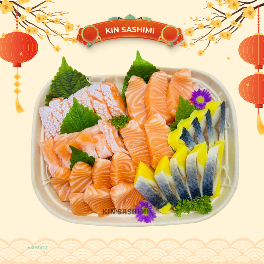 ( Đồ ăn ) Phần sashimi cá hồi cá trích