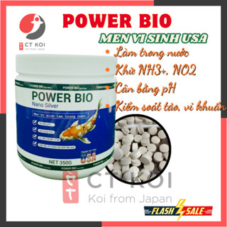 [Hũ 350g] Men vi sinh Mỹ Power Bio Tablet Viên nén - 3g - Làm trong nước Hồ koi, hồ cá cảnh - Hàng Nhập Khẩu USA