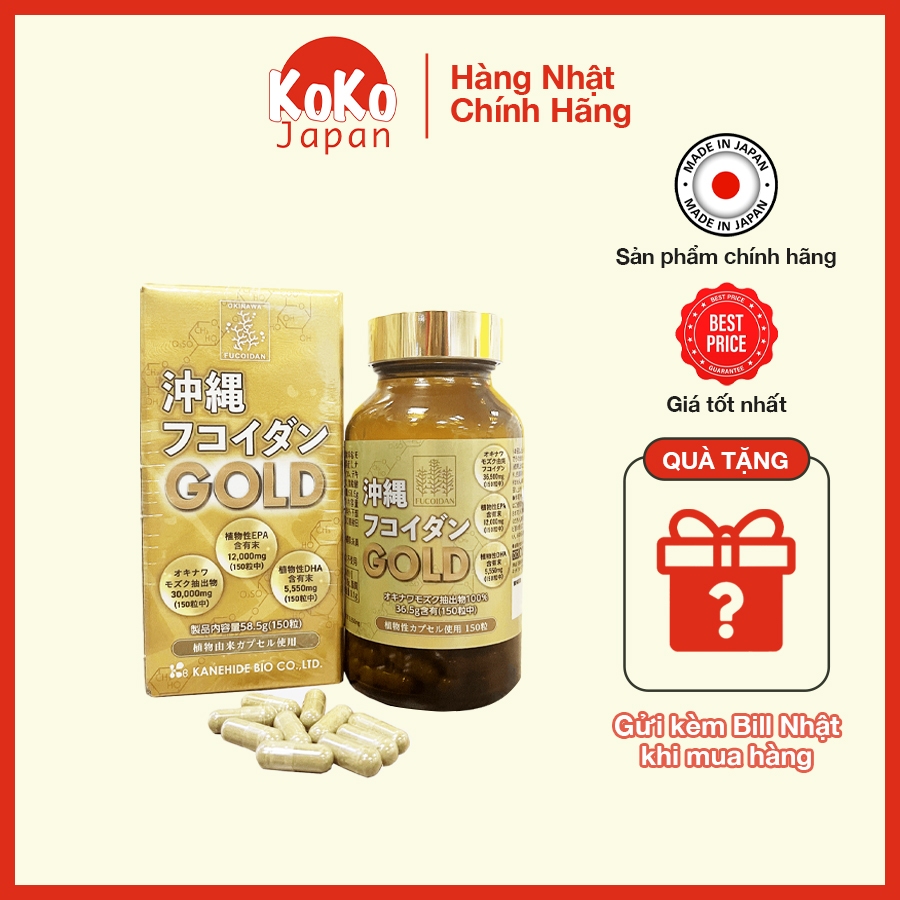 Okinawa Fucoidan Gold 150 viên Suy Mòn Khối Cơ