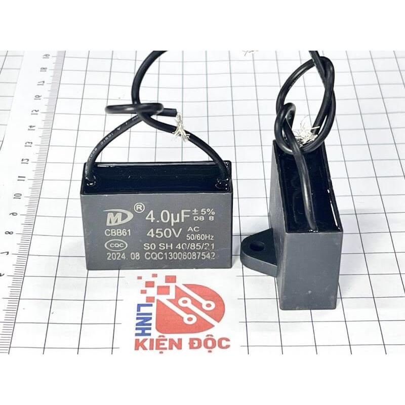 [Combo 2 chiếc] Tụ Quạt 4UF 450V CBB61 Nhập Khẩu
