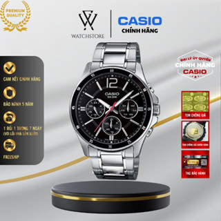 Đồng Hồ Nam Casio MTP-1374D-1AVDF Màu Đen Kình khoáng 43.5mm Chống Nước Dây Kim Không Gỉ Loại Chính Hãng - WATCHSTORE