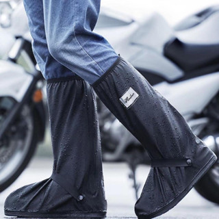 Ủng Đi Mưa, Bọc Giày Đi Mưa Cổ Cao Màu Đen,Đế Cao Su Chống Trơn Trượt Cao Chất Liệu Nhựa PVC Cao Cấp