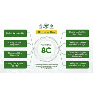 Kem Chống Nắng phổ rộng Lurcinn Ultrasun Plus nâng tông, căng bóng SPF 50+