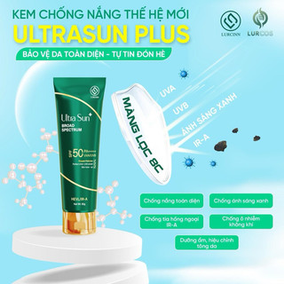 Kem Chống Nắng phổ rộng Lurcinn Ultrasun Plus nâng tông, căng bóng SPF 50+