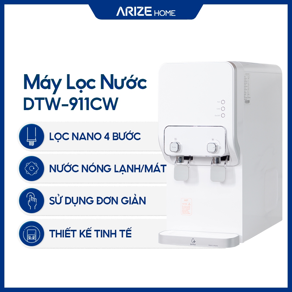 Máy Lọc Nước Nóng Lạnh ARIZE Dr.Oplus Water Purifier DTW-911CW Loại Thấp Để Bàn