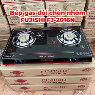 Bếp gas chén nhôm fujishi fj2016n_alo_plus - mặt kính cường lực - tiết kiệm gas - bảo hành 2 năm chính hãng