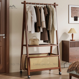 Nội Thất Luna Kệ Treo Quần Áo Tầng Đứng Phòng Ngủ Nhà Móc Treo Quần Áo Phòng Gỗ Chắc Chắn Không Mùi Đơn Giản