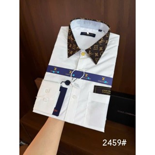 Áo Sơ Mi Nam Lờ Vê Phối Bo Cổ Nâu Cao Cấp - Áo Sơ Mi Nam Nữ Luôn Vui Tươi Dệt Logo Siêu Nét BỀN BỈ