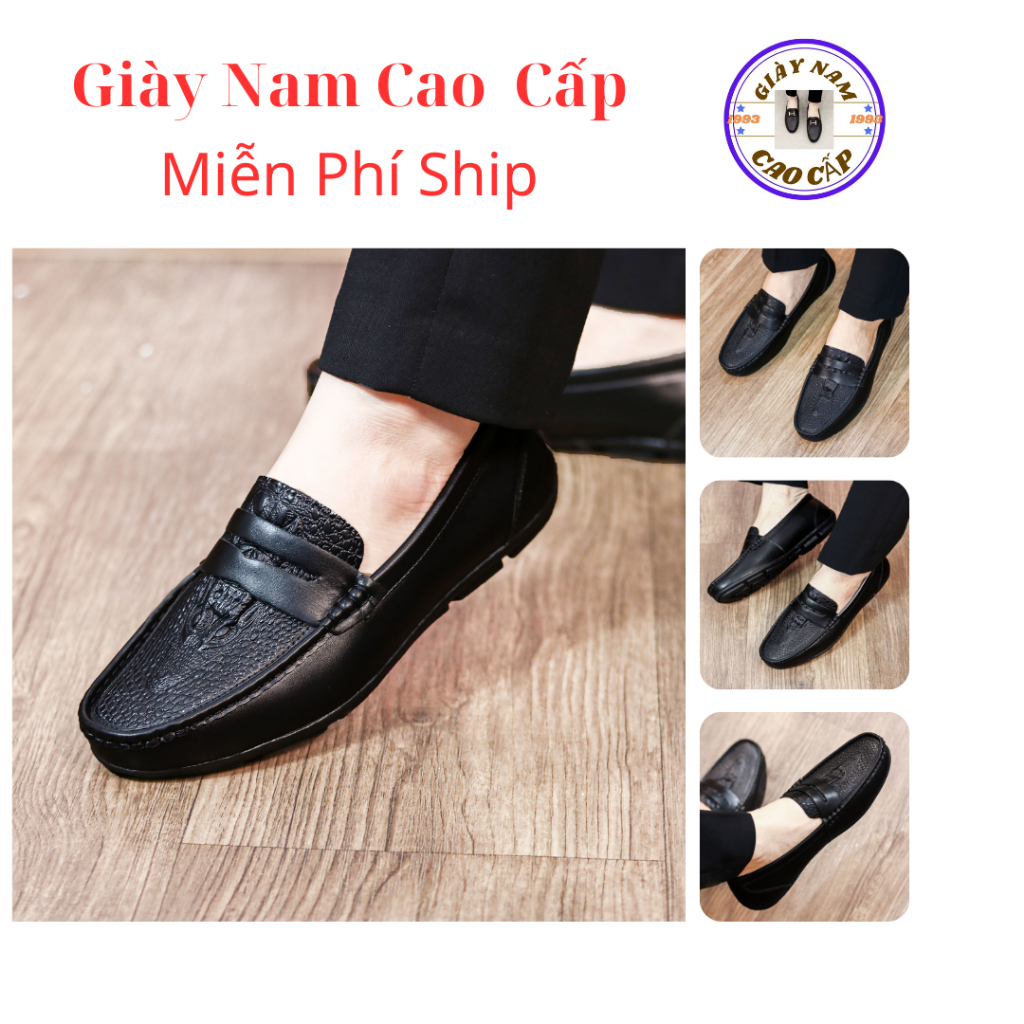 Giày Lười Nam, Giày Mọi Nam, Giày Nam Moccasin, Đế Khâu Chắc Chắn. MÃ B06