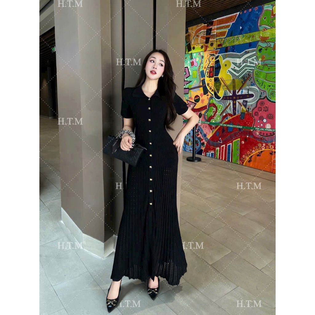 Váy mtg sandro dáng dài hàng quảng châu cao cấp