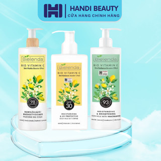  Sữa dưỡng thể trắng da Bielenda Bio Vitamin C bảo vệ da toàn diện 250ml 400ml 