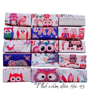 Ví thổ cẩm cầm tay 4 ngăn, loại 1 dày dặn cứng cáp siêu đẹp