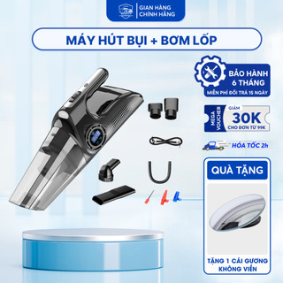  Máy Hút Bụi Kèm Bơm Lốp Ô Tô Meeoto Đa Năng 4 Trong 1 Hút Bụi Bơm Lốp Đo Áp Suất Lốp Đèn Chiếu Sáng 