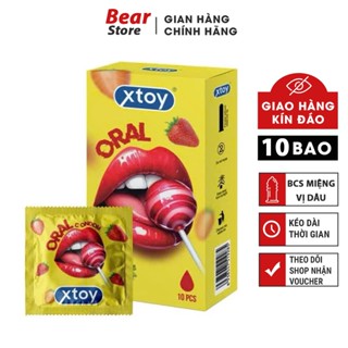  Bao cao su miệng Xtoy Oral hương dâu nhiều gel quan hệ bằng miệng an toàn 
