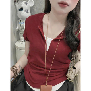 Áo Thun Kéo Khóa Cộc Tay Mùa Hè Siêu Xinh, Áo Nhún Eo Phối Hai Lớp Thời Trang Năng Động