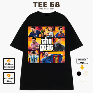  Áo thun in hình bóng đá Lionel Messi AllTeam The Goat Local Brand Tee 68 Cotton 100% Oversize Nam Nữ 