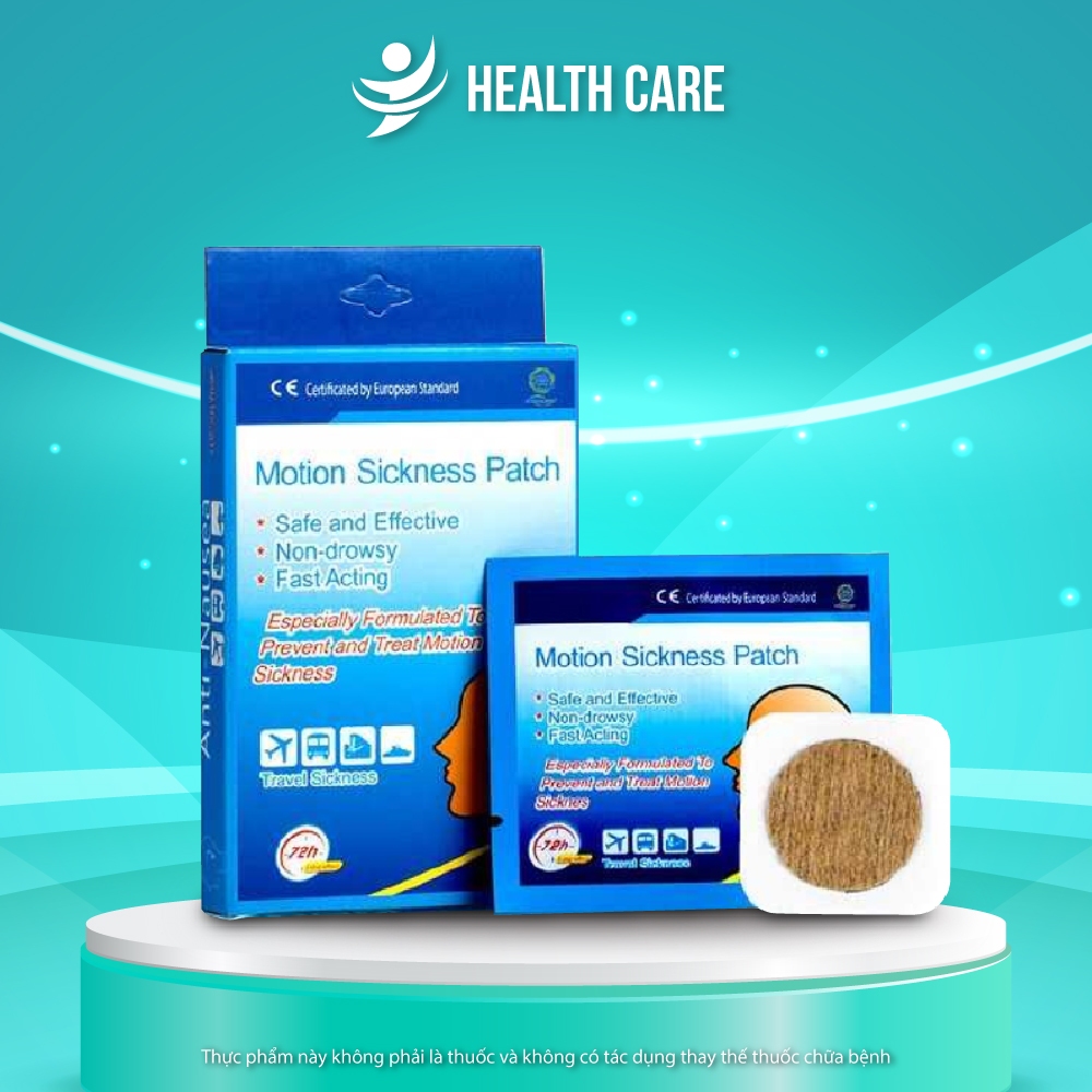 [HỎA TỐC] Miếng Dán Chống Say Tàu Xe Máy Bay Say Sóng Fobe Motion Sickness Patch (Hộp/10 miếng)