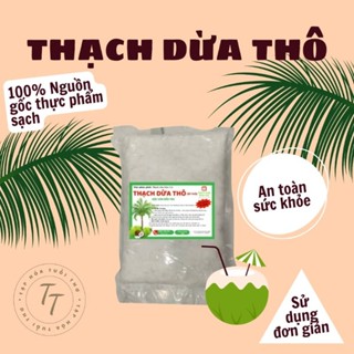 Thạch dừa thô (Ép khô) loại 1kg - Tặng kèm công thức + Hạt chia+Hương vải nấu thạch