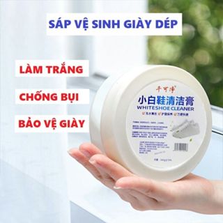 Kem Tẩy Trắng, Làm Sạch Giày Da, Ba Lô Túi Xách kèm bọt biển - Sáp lau giày làm trắng chống bám bụi không cần nước