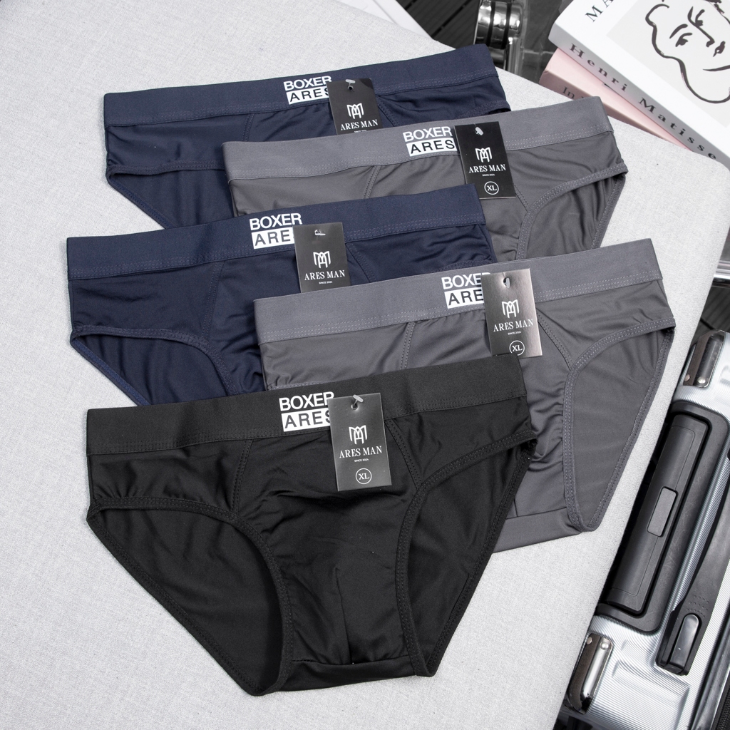 Quần lót nam Kelvin Man ,quần sịp nam tam giác chất thun lạnh mềm mịn siêu mát, thấm hút mồ hôI -  M