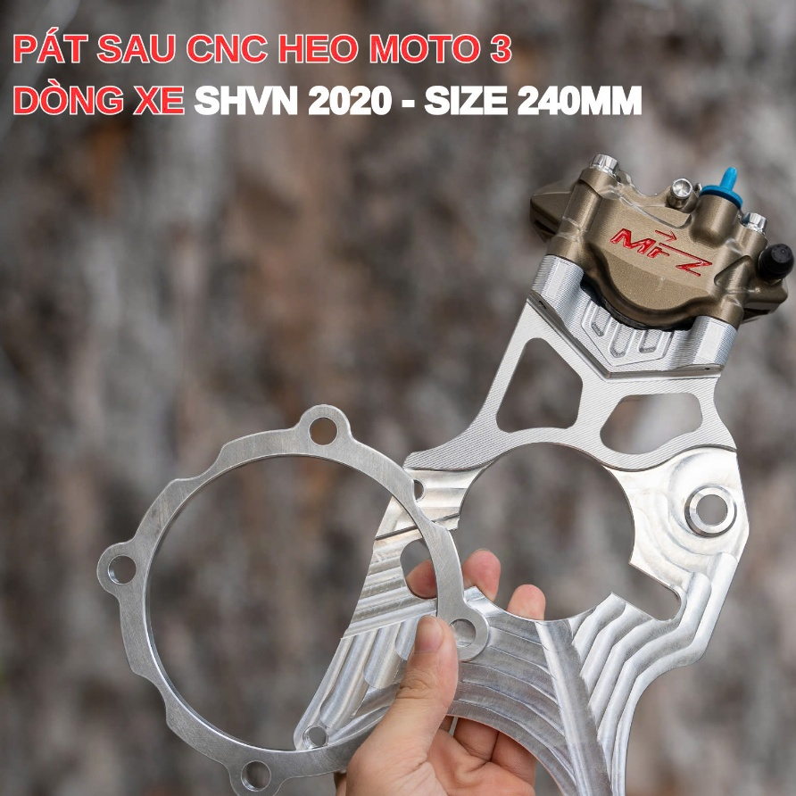Pát heo sau CNC Heo Moto3 Ghracing cho SHVN Sh125/150 Sh300 Sh350 - size 240mm