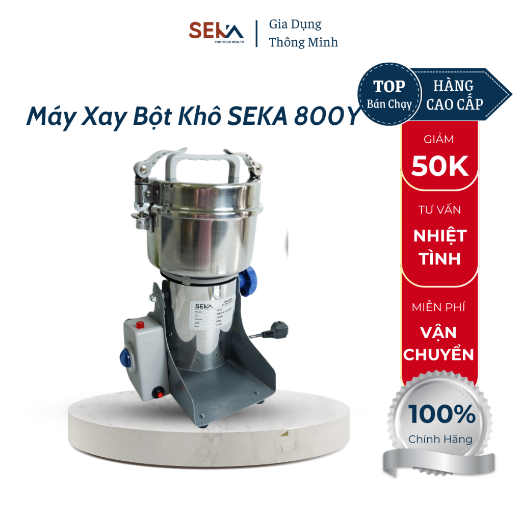 Máy Xay Bột Khô SEKA 800Y Đa Năng, Xay Các Loại Đậu Ngũ Cốc Thực Phẩm Khô Tiện Lợi