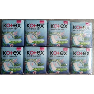 COMBO 8 GÓI BĂNG VỆ SINH DÀY KHÔNG CÁNH KOTEX HƯƠNG TRÀ TRẮNG